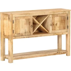 VidaXL - Buffet 120x30x76 cm bois de manguier brut Outlet