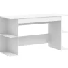 VidaXL Mercerie | - Bureau blanc 140x50x75 cm bois d'ingénierie