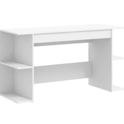 VidaXL Mercerie | - Bureau blanc 140x50x75 cm bois d'ingénierie
