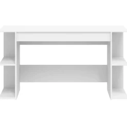 VidaXL Mercerie | - Bureau blanc 140x50x75 cm bois d'ingénierie