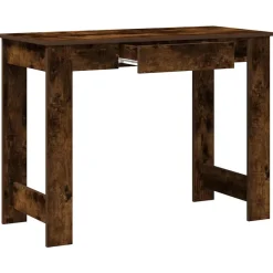 VidaXL Mercerie | - Bureau chêne fumé 100x45x75 cm bois d'ingénierie