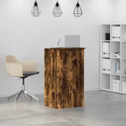 Vidaxl - Bureau de réception chêne fumé 55x50x103,5 cm bois d'ingénierie Outlet