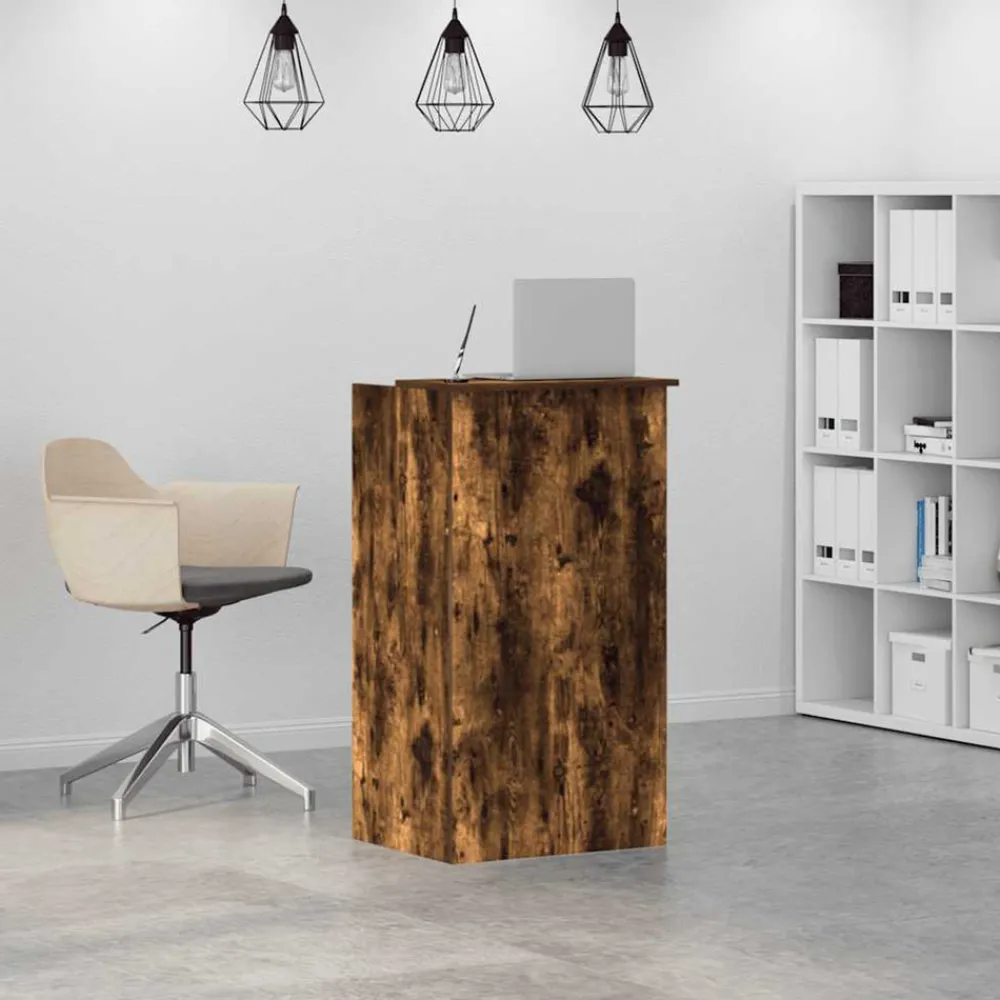 Vidaxl - Bureau de réception chêne fumé 55x50x103,5 cm bois d'ingénierie Outlet