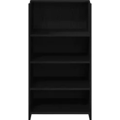 Vidaxl Mercerie | - Bureau de réception noir 55x50x103,5 cm bois d'ingénierie