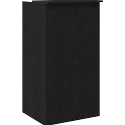 Vidaxl Mercerie | - Bureau de réception noir 55x50x103,5 cm bois d'ingénierie
