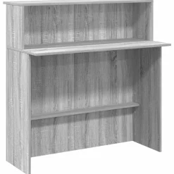 Vidaxl Mercerie | - Bureau de réception sonoma gris 100x50x103,5 cm bois ingénierie