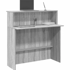Vidaxl Mercerie | - Bureau de réception sonoma gris 100x50x103,5 cm bois ingénierie