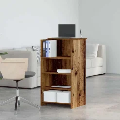 Vidaxl Mercerie | - Bureau de réception vieux bois 55x50x103,5 cm bois d'ingénierie