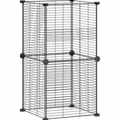 Vidaxl - Cage animaux de compagnie à 8 panneaux noir 35x35 cm acier Online
