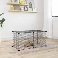 Vidaxl - Cage animaux de compagnie à 8 panneaux noir 35x35 cm acier Hot
