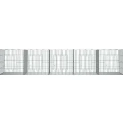 Vidaxl Poulaillers, Clapiers Et Accessoires | - Cage à lapin 5 panneaux 273x79x54 cm fer galvanisé