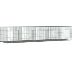 Vidaxl Poulaillers, Clapiers Et Accessoires | - Cage à lapin 5 panneaux 273x79x54 cm fer galvanisé
