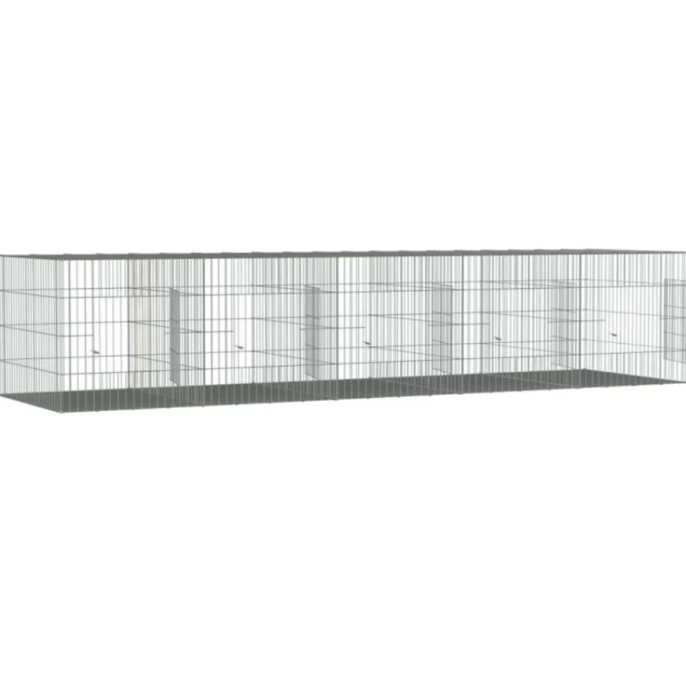 Vidaxl Poulaillers, Clapiers Et Accessoires | - Cage à lapin 5 panneaux 273x79x54 cm fer galvanisé