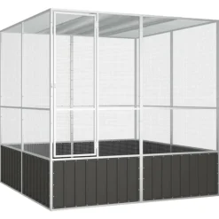 Vidaxl - Cage à oiseaux anthracite 213,5x217,5x211,5 cm acier galvanisé Hot