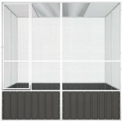 Vidaxl - Cage à oiseaux anthracite 213,5x217,5x211,5 cm acier galvanisé Hot