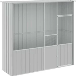 Vidaxl - Cage à oiseaux gris 215x78x200 cm acier galvanisé Sale