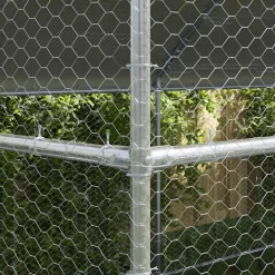 Vidaxl - Cage à poules argent 600 x 200 x 198.5 cm acier galvanisé Sale