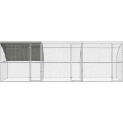 Vidaxl - Cage à poules argent 600 x 200 x 198.5 cm acier galvanisé Sale