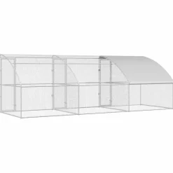 Vidaxl - Cage à poules argent 600 x 200 x 198.5 cm acier galvanisé Sale