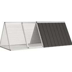 Vidaxl Cages Et Accessoires | - Cage pour lapin anthracite 201,5x80,5x71 cm acier galvanisé