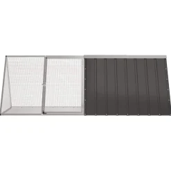 Vidaxl Cages Et Accessoires | - Cage pour lapin anthracite 201,5x80,5x71 cm acier galvanisé
