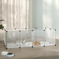 Vidaxl Cages Et Accessoires | - Cage pour petits animaux transparent 144x74x46,5 cm pp et acier