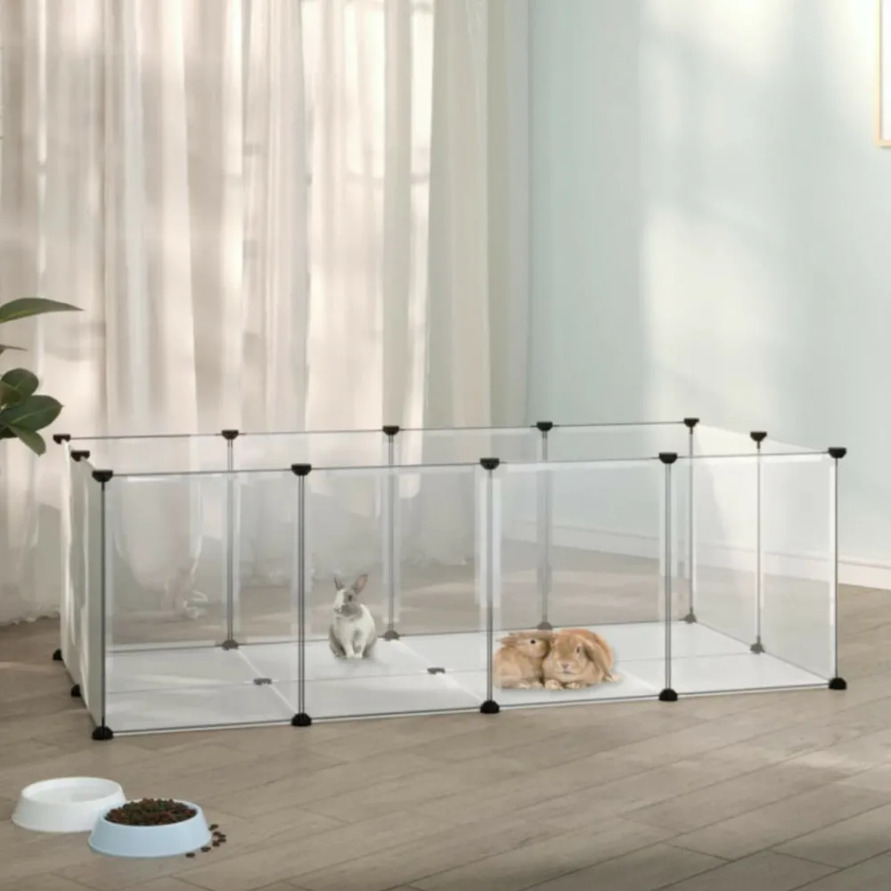 Vidaxl Cages Et Accessoires | - Cage pour petits animaux transparent 144x74x46,5 cm pp et acier
