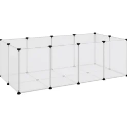 Vidaxl Cages Et Accessoires | - Cage pour petits animaux transparent 144x74x46,5 cm pp et acier