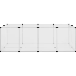 Vidaxl Cages Et Accessoires | - Cage pour petits animaux transparent 144x74x46,5 cm pp et acier