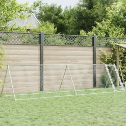 VidaXL Poulaillers, Clapiers Et Accessoires | - Cage pour poules argenté 400x105x91 cm acier galvanisé
