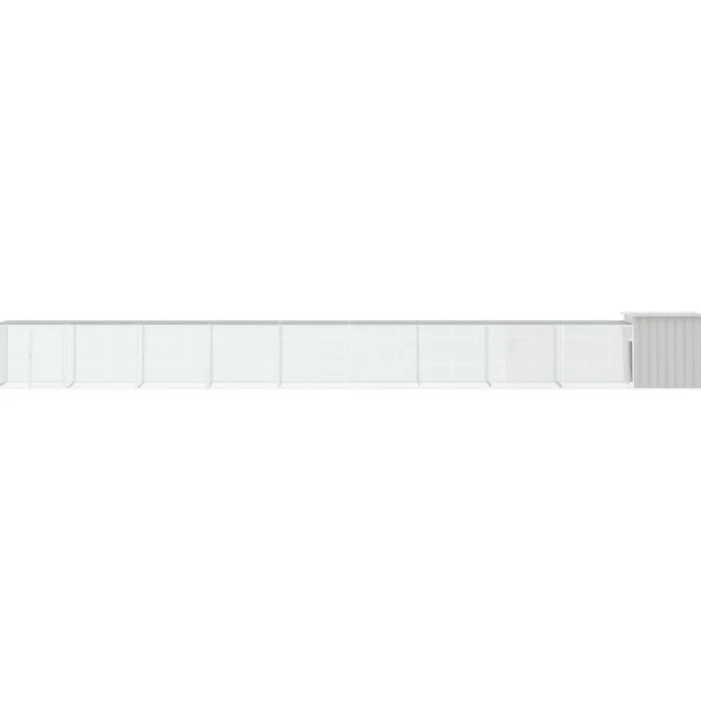 Vidaxl Poulaillers, Clapiers Et Accessoires | - Cage pour poules gris 1000x91x100 cm acier galvanisé