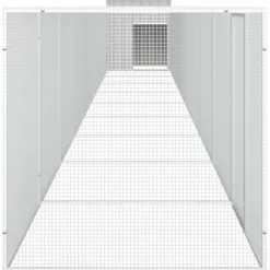 Vidaxl Poulaillers, Clapiers Et Accessoires | - Cage pour poules gris 1000x91x100 cm acier galvanisé
