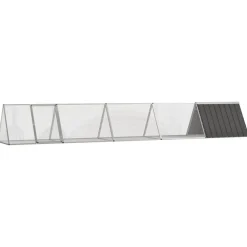 Vidaxl Poulaillers, Clapiers Et Accessoires | - Clapier anthracite 504,5x80,5x71 cm acier galvanisé