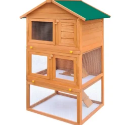 VidaXL - Clapier d extérieur enclos pour petits animaux 3 niveaux bois Best