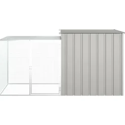 Vidaxl - Clapier gris 200x91x100 cm acier galvanisé Clearance