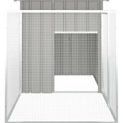 Vidaxl - Clapier gris 200x91x100 cm acier galvanisé Clearance