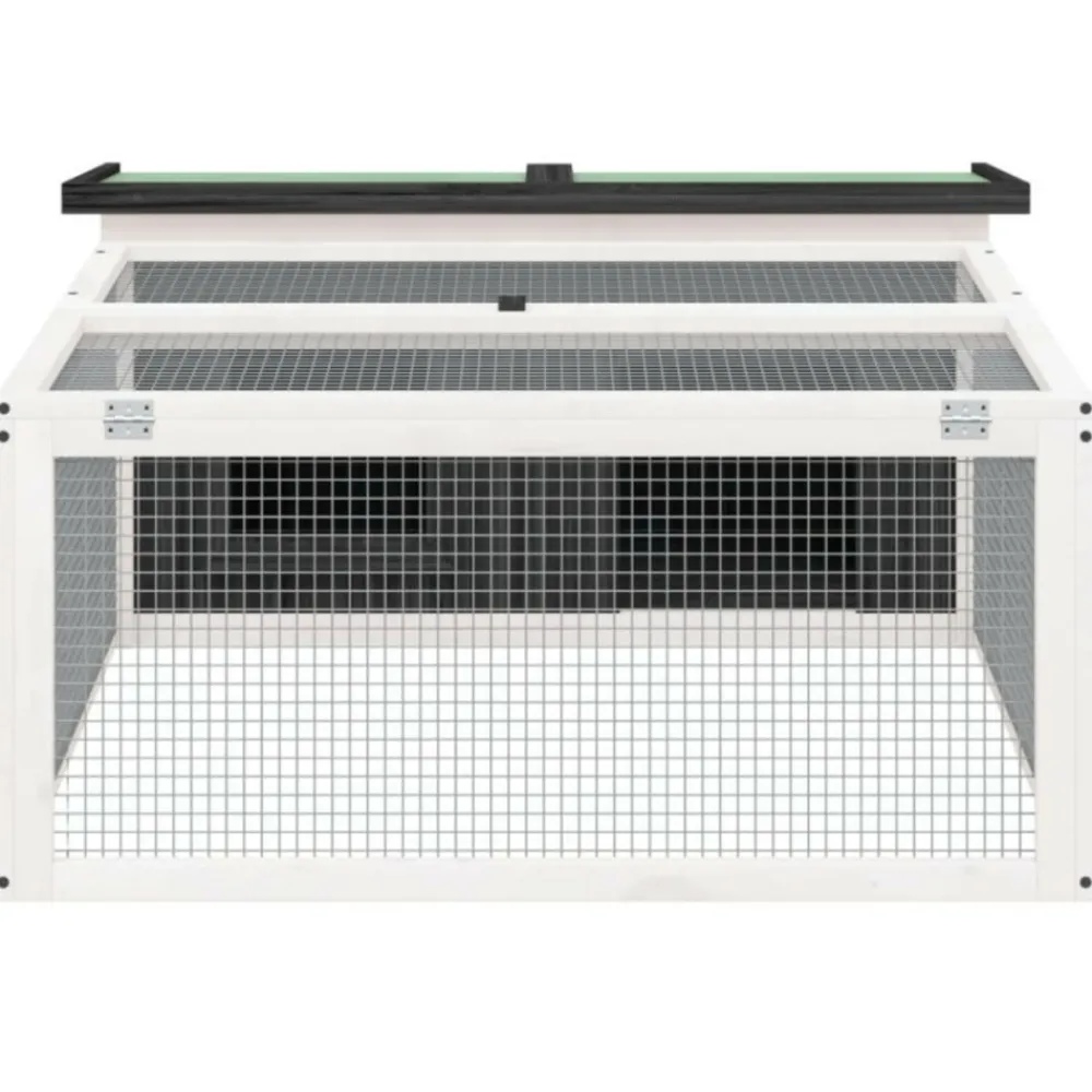 VidaXL - Clapier gris 117,5x97x47,5 cm bois de pin massif Hot