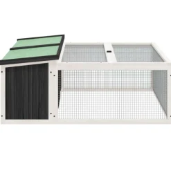 VidaXL - Clapier gris 117,5x97x47,5 cm bois de pin massif Hot