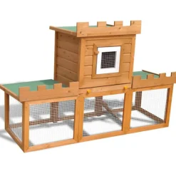 Vidaxl Poulaillers, Clapiers Et Accessoires | - Clapier large d extérieur avec 1 seule maison