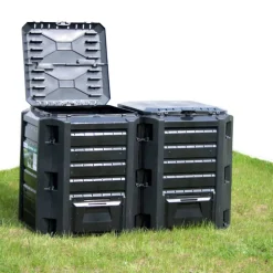 VidaXL - Composteur de jardin noir 1200 l New