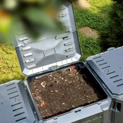 VidaXL - Composteur de jardin noir 1200 l New