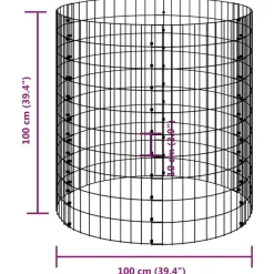 VidaXL - Composteur de jardin ø100x100 cm acier galvanisé