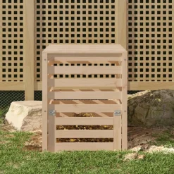 Vidaxl - Composteur 63,5x63,5x77,5 cm bois massif de pin Clearance