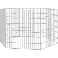 Vidaxl Cages Et Accessoires | - Enclos pour animaux en liberté 6 panneaux 54x60cm fer galvanisé