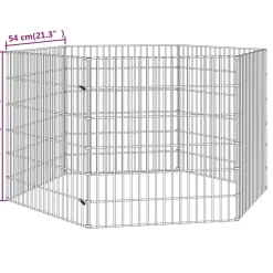 Vidaxl Cages Et Accessoires | - Enclos pour animaux en liberté 6 panneaux 54x60cm fer galvanisé
