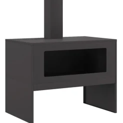 Vidaxl - Foyer avec cheminée noir 80x50x96 cm acier Clearance