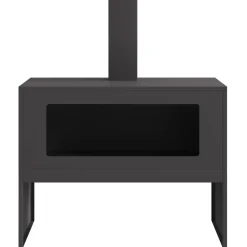 Vidaxl - Foyer avec cheminée noir 80x50x96 cm acier Clearance