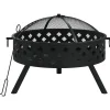 Vidaxl - Foyer avec tisonnier 58 cm xxl acier Clearance