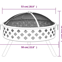 Vidaxl - Foyer avec tisonnier 58 cm xxl acier Clearance