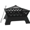VidaXL - Foyer avec tisonnier 50 cm xxl acier Outlet